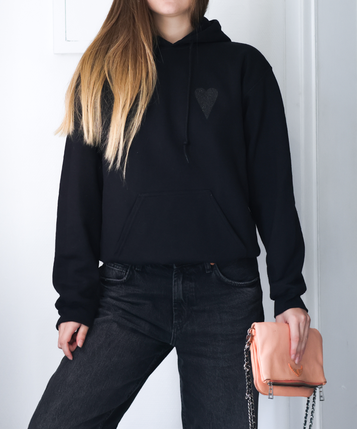 HOODIE GLITTER BLACK
