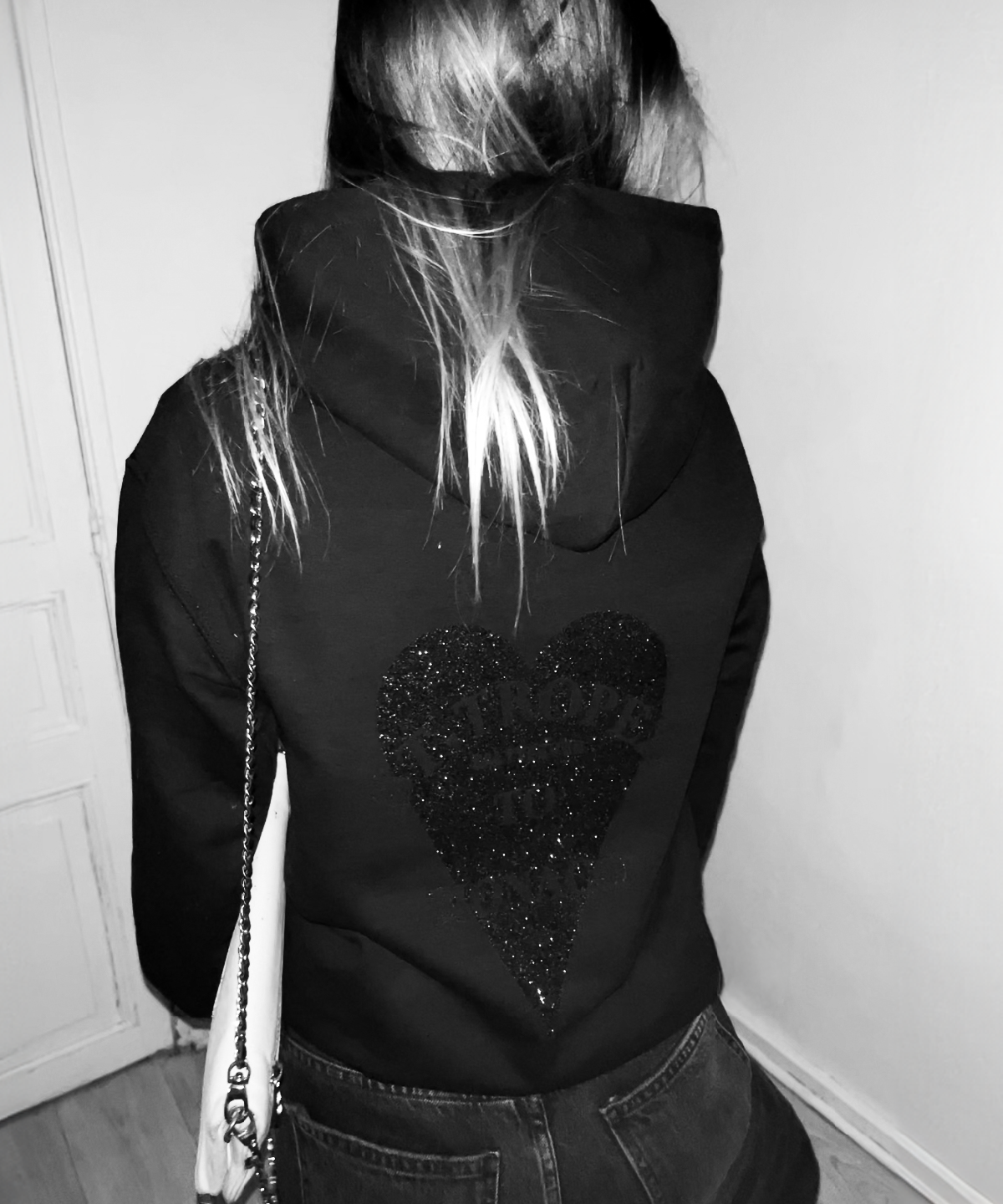 HOODIE GLITTER BLACK
