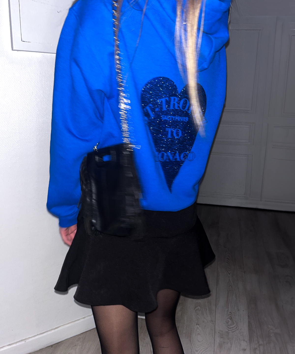 HOODIE BLEU ROYAL GLITTER