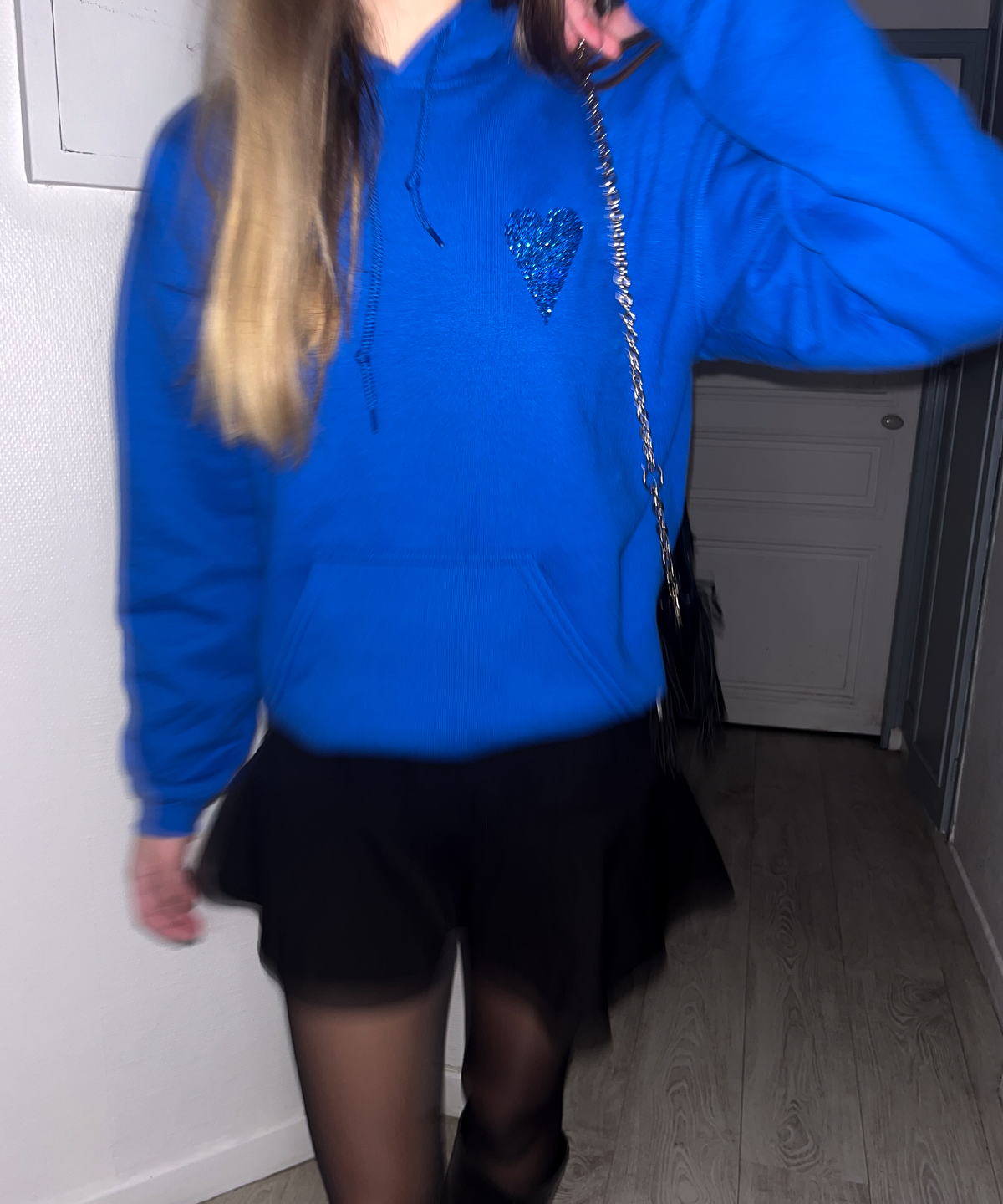 HOODIE BLEU ROYAL GLITTER