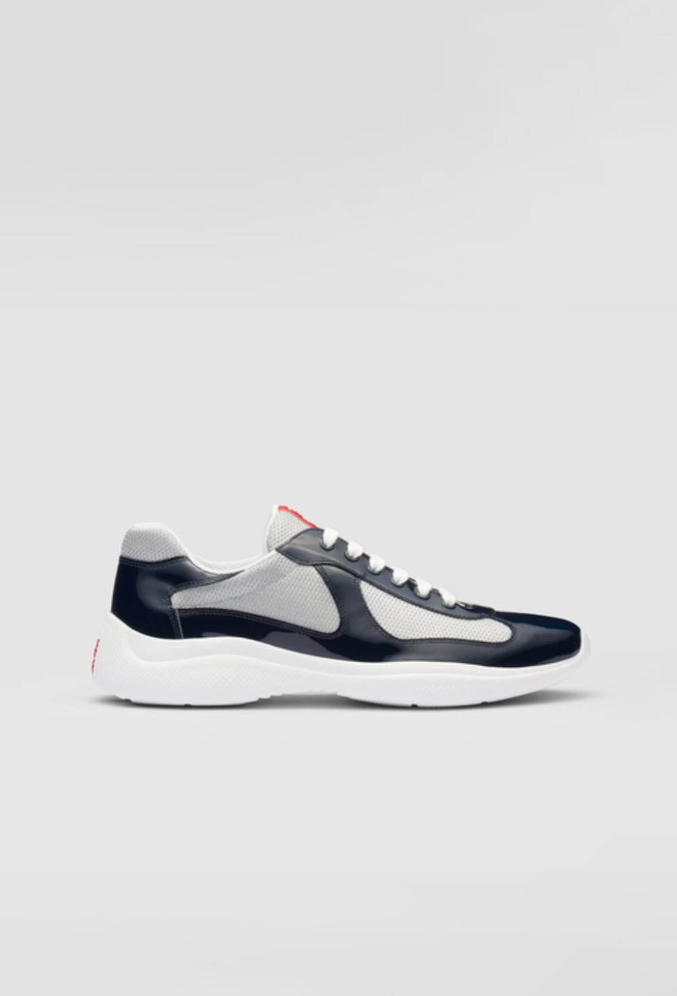 Prada Sneakers America’s Cup en cuir verni et tissu technique