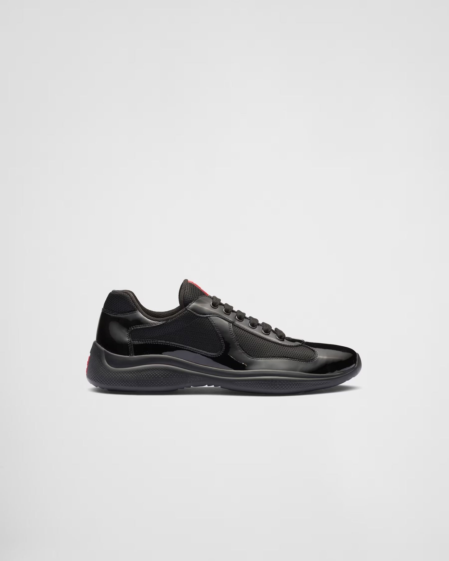 Prada Sneakers America’s Cup en cuir verni et tissu technique