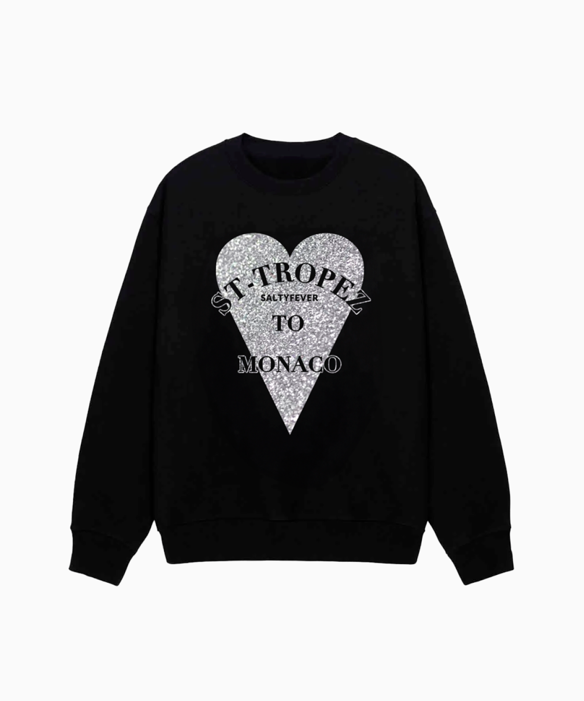 PULL COL ROND GLITTER ARGENTÉ