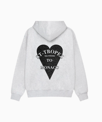 HOODIE GLITTER BLACK ASH GREY
