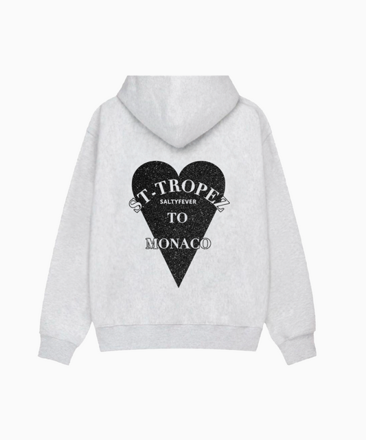 HOODIE GLITTER BLACK ASH GREY