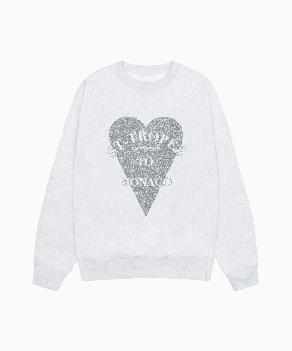 PULL COL ROND GLITTER GRIS