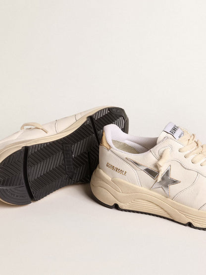GGDB - Running Sole en cuir nappa avec étoile argentée et talon en cuir doré