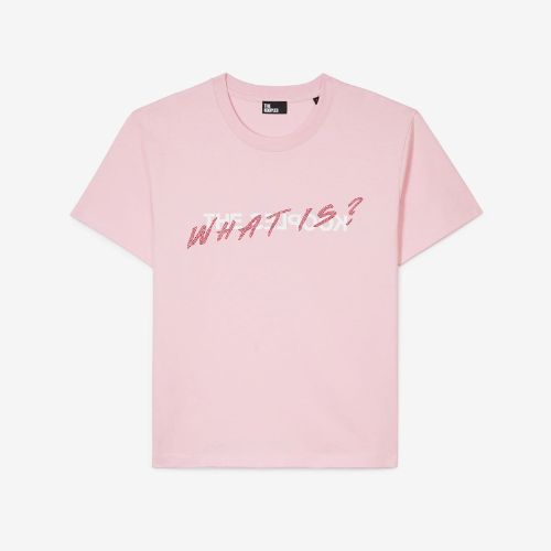 T-shirt What is avec strass rose